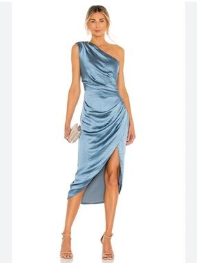 winter floor length dress Provence Bloom Peplum Maxi Dress Blue main image 1